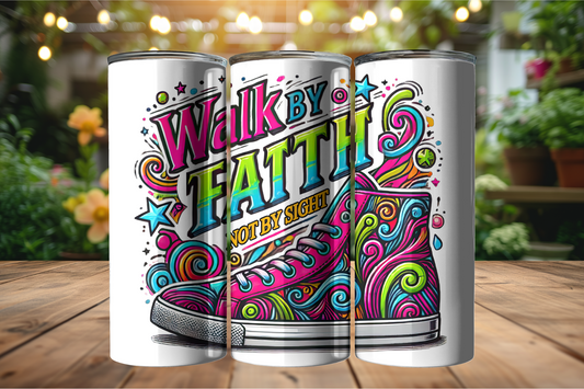 Faith 20oz Stainless Steel Tumbler with Lid and Straw